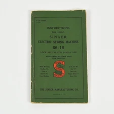 Singer 66-18 Electric Sewing Machine Instruction Manual