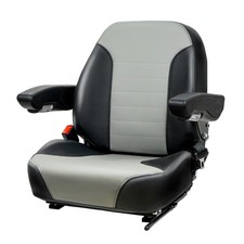 Gray Zero Turn Mower Seat-Adjustable Backrest,Comfort Lawn Mower Seat Fits