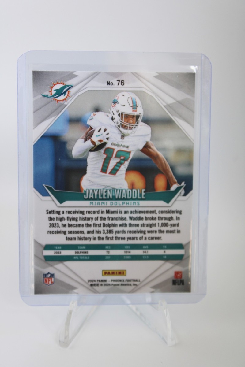 2024 Fleer マーベル サタナ シルバーパラレル　コレクションカード 2024 Panini Phoenix Football Jaylen Waddle Silver Lazer Parallel
