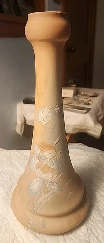 Antique Owens Pottery Hand Decorated Large Vase 13 1/4" Tall Artus Van Briggle