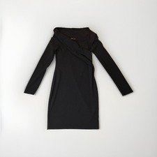 Nasty Gal Black Off Shoulder Bodycon Midi Dress Long Sleeve Women’s US 6