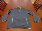 LL Bean Airlight Knit Sweatshirt Women's Large Tall Blue 1/4 Snap Pockets NEW!