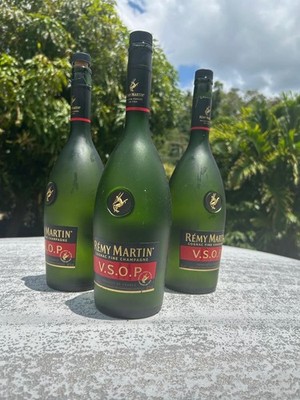 Remy Martin VSOP Cognac 750 ML Empty  collectibleGlass Bottle In Green