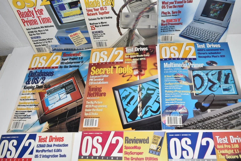 OS2 MAGAZINE LOT OF 9 ISSUES- 1994- INCLUDES DEC 1993 #1 ISSUE (XDV89) - Image 3 of 4
