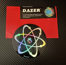 Vtg DZ Co Laser Dazer 1987 3D Color Spinning Disk RARE VinGlow Design 4" dia.