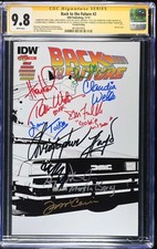 Back To The Future #2 SS CGC 9.8 Auto x10 Michael J Fox Signed Huey Lewis Wells+