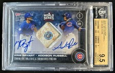 2016 Topps Now Kris Bryant Addison Russell World Series Base Auto /49 BGS 9.5/10