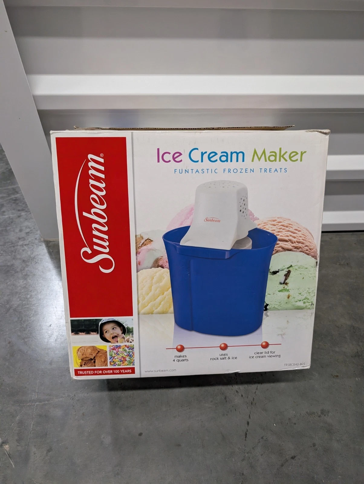 Sunbeam FRSBCB40-BLS. 4 Quart Ice Cream Frozen Yogurt & Treats Maker
Opens in a new window or tab