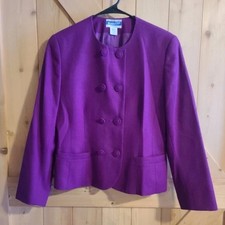 Vintage Pendleton Classic Wool Jacket Purple USA Made Women s Petite Size 10
