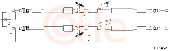 Cofle Handbremsseil Bremsseil Hinten Passend FüR Ford Focus Ii Da_ Hcp Dp Ffs-image