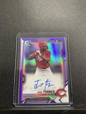 2021 Bowman Draft Jose Torres #CDA-JTO Chrome Draft Pick Auto Purple Refr /250