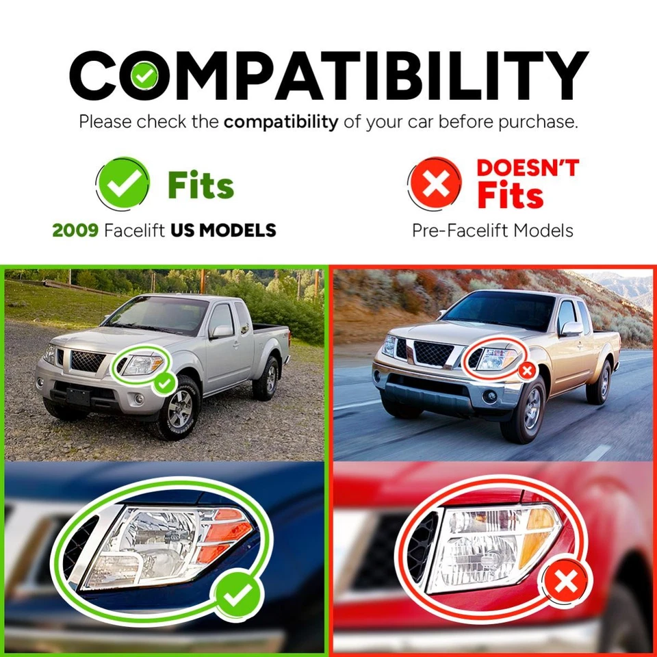 Rejilla delantera negra mate ámbar LED negro logotipo para Nissan Frontier Facelift 09-14 Foto 2 de 4