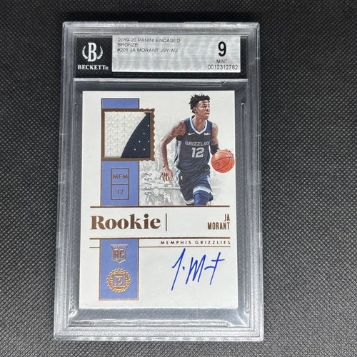 2019-20 Panini Encased Rookie Patch Auto Ja Morant #201 Bronze /35 FOTL Packman