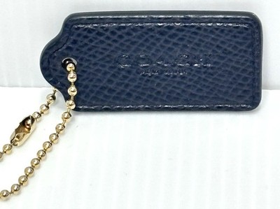 Authentic Coach Dark Navy Blue Pebble Leather Replacement Hangtag - GUC
