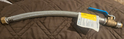 SharkBite Max 1/2 Inch Ball Valve x 3/4 Inch FIP x18 Inch Water Heater Connector