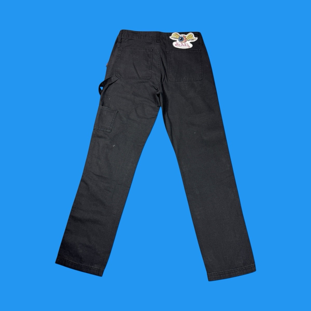 Von Dutch Jeans Mens Sz 30x32 Double Knee Patch Graphic 100 