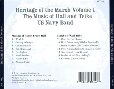 HERITAGE OF THE MARCH, VOL. 1: ROBERT BROWNE HALL AND CARL TEIKE NEW CD