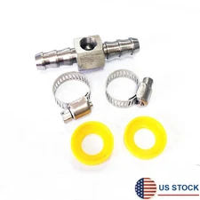 Fuel Line Fuel Pressure Gauge Sensor T-Fitting Adapter For 3/8" 5/16" Cars