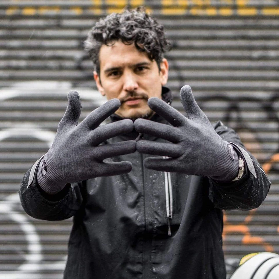 Guante de lana profesional impermeable tejido punto cruzado Showers Pass Foto 3 de 3