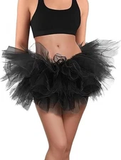 BFONS Tutus for Women Adult 5 Layered Tutu Tulle Skirts One Size, Pink