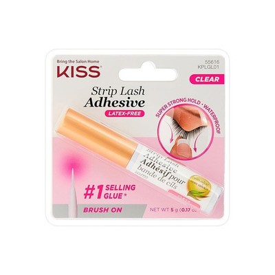 Kiss Lash Adhesive, Lash Glue, 24hr Strip Eyelash Adhesive, Clear, Includes Lash