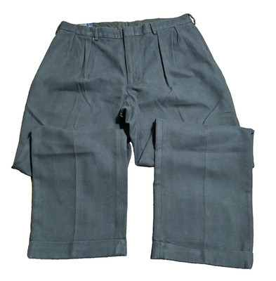Vtg 90s Polo  Ralph Lauren Men s Wool Blend Dress Pants | 38x32 | Pleated Cuffed