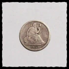1837 No Stars  SEATED LIBERTY HALF DIME Weak Strike Reverse  VG+ / F  #38D4