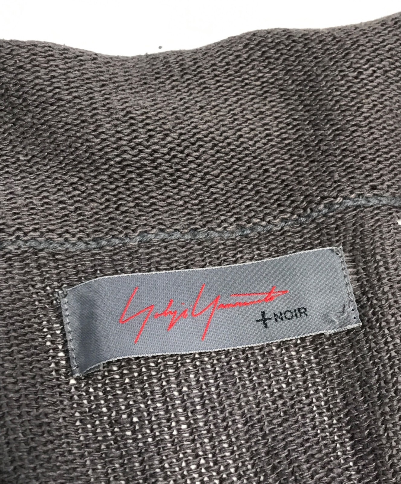yohji yamamoto+noir Ladies Asymmetric Collar Design Cardigan Size 2 Greige USED image 5