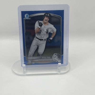 #ad #ad 2025 Bowman Chrome Prospects Kyle Teel #BCP 118 Blue Refractor 150 RC $4.49