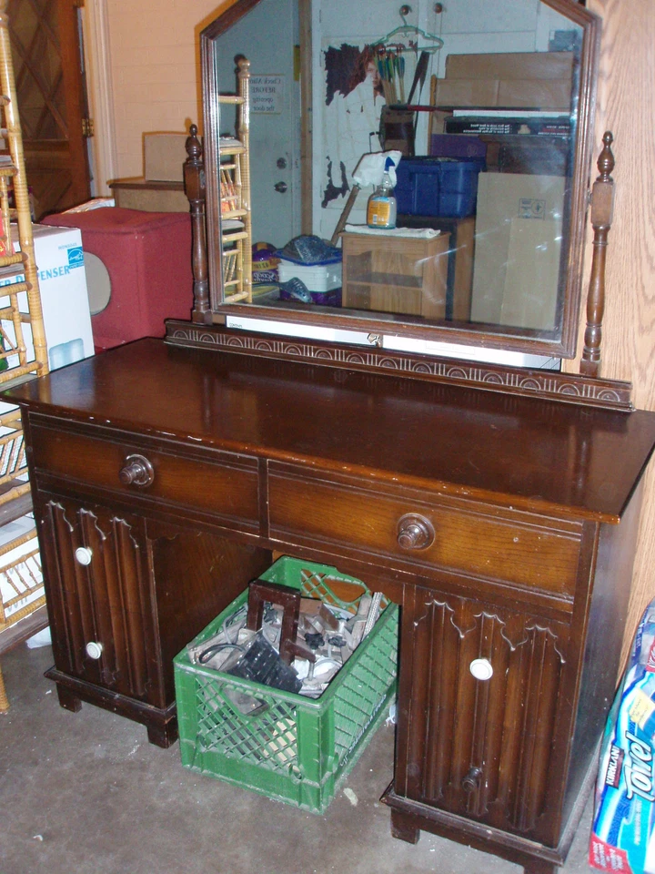 Tibbenham of Ipswich England 1902 Dressing Table with original Mirror - Antique - Image 3 of 4