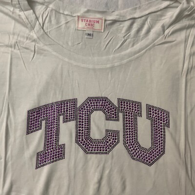 Womens Overzised TCU Rhinestone Tshirt By Stadium Chic Super Comfy