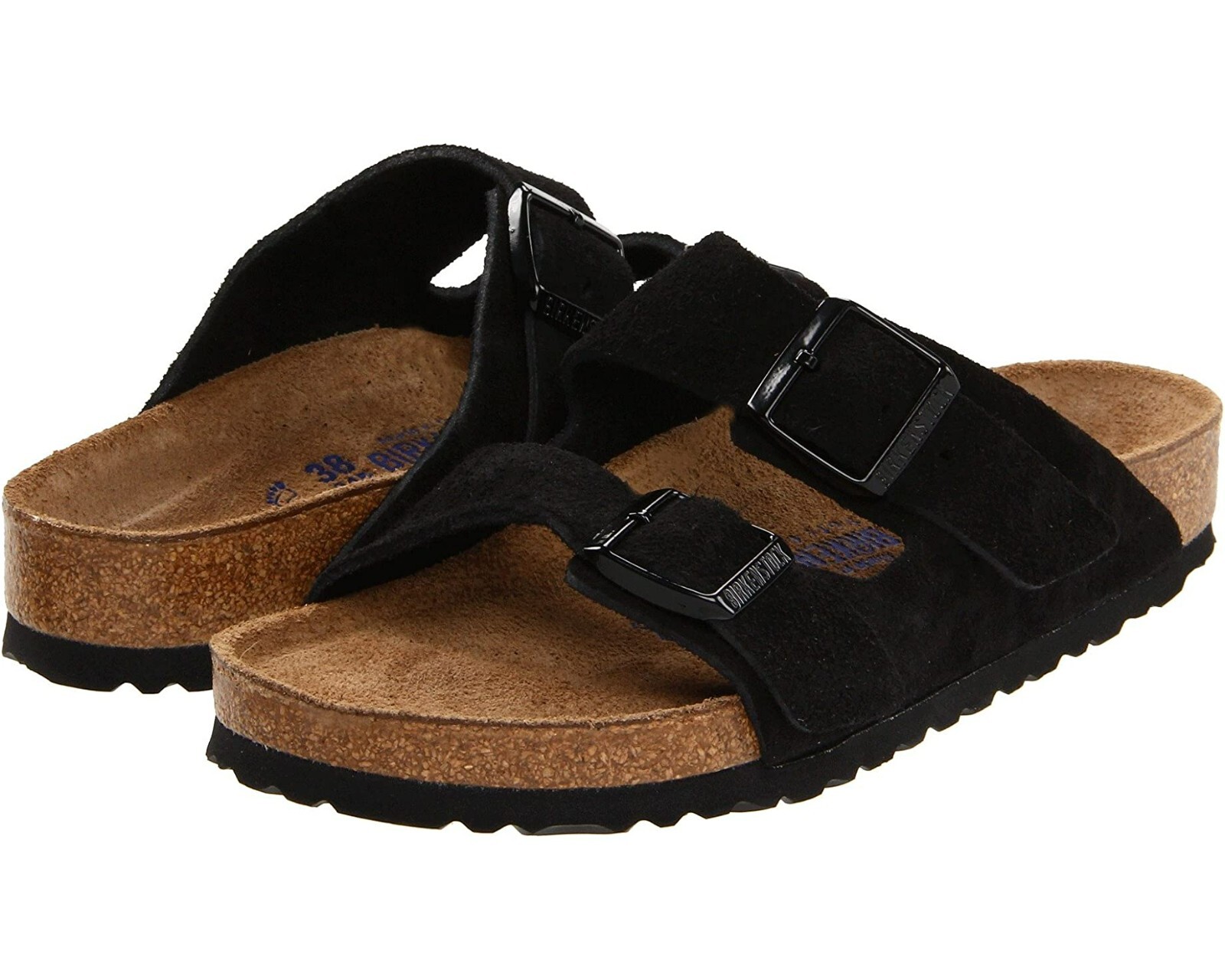 Birkenstock Arizona Soft Footbed - Black Suede (Unisex) Size EU35-40 Narrow  | eBay