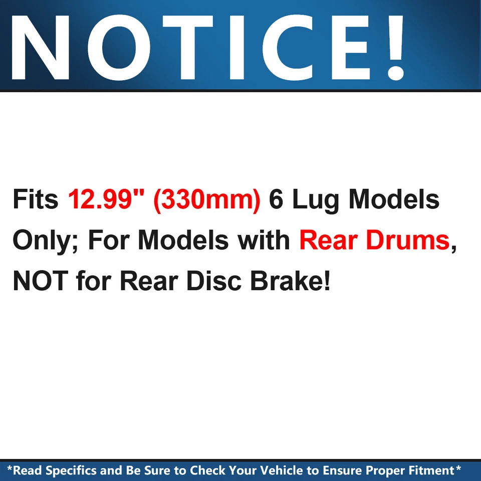 12.99'' Front Drilled Brake Rotors Pads for Chevy Tahoe Yukon Cadillac Escalade - Image 2 of 4