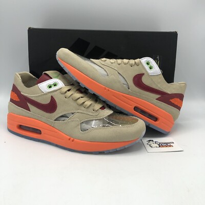 Nike Air Max 1 Clot Kiss of Death Size 9.5 2021 DD1870-100 Khaki Clear 90 95 97