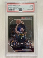 2019 Panini NBA Hoops #46 Jamal Murray Black Artist Proof 1/1 1 of 1 PSA 9