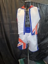 Unique One of a Kind Boxing Wear Union Jack Boxing Shorts & Ring Jacket SizeM