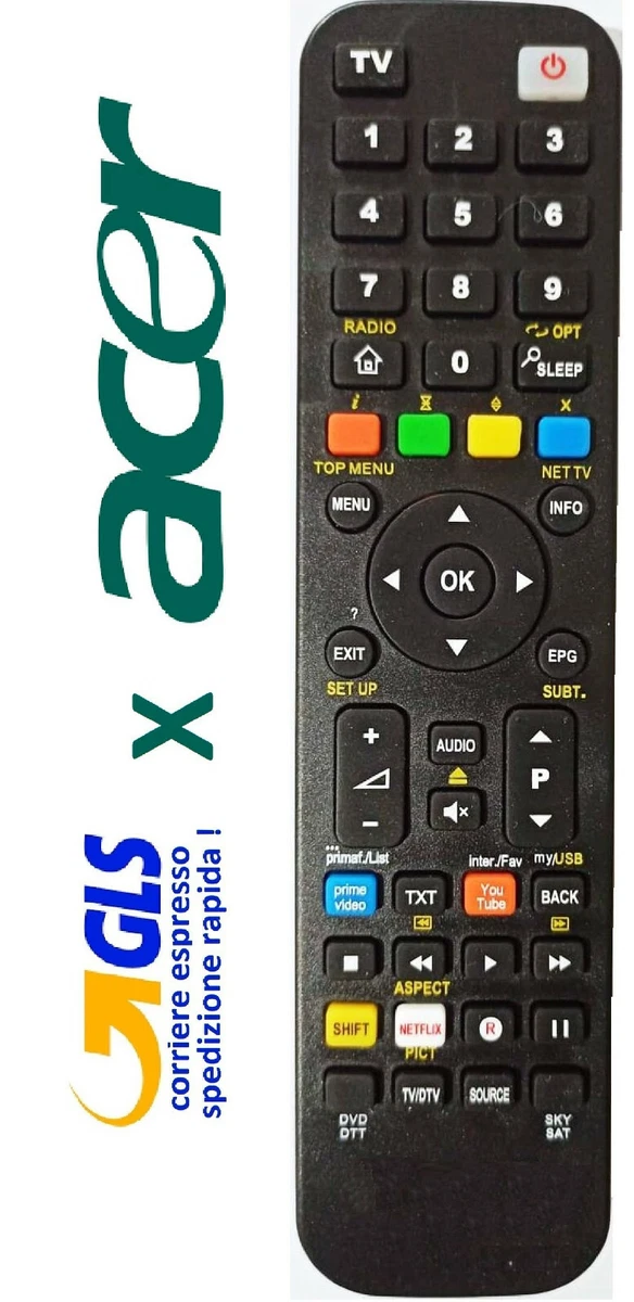Re-Flix Superior Light Telecomando Universale 4 In 1 Per TV Acer AT3248 – Senza Configurazione