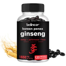 Ginsen Extract - 30/60/120 Capsules - 1650 mg Dose - Vegetarian - Energy Boost