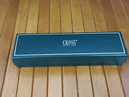 PENNA A SFERA VINTAGE CROSS CON PUBBLICITÀ FORBES MERCER SU SCATOLA - Foto 6 di 6