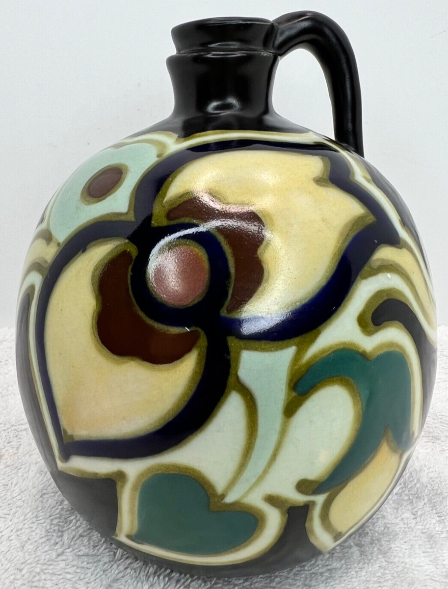 ビンテージgouda pottery Holland flower base ビンテージgouda