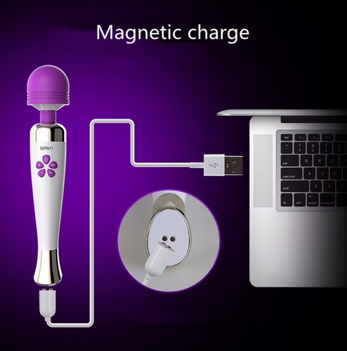 LETEN AV Magic wand Vibrators Massager G spot Dildo vibrator Multi speed USB ch - Picture 5 of 25