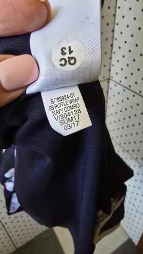 BANANA REPUBLIC abito donna avvolgente floreale orchidea senza maniche taglia 2 - Foto 19 di 22