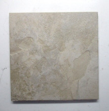 1 Floor Tile Italy 5-13/16" Square Beige Matte Imitation Slate FlagStone Vintage