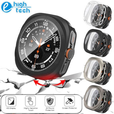 E-HIGHTECH For Samsung Galaxy Watch Ultra 47mm Hard PC Case Screen Protector Full Coverage