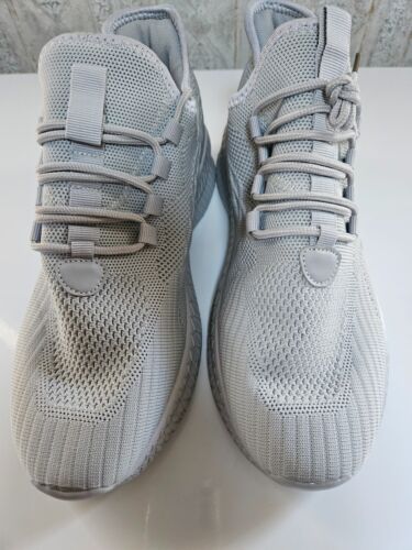GRAY MEN'S SNEAKERS WALKING/RUNNING SIZE 8 - Picture 2 of 5