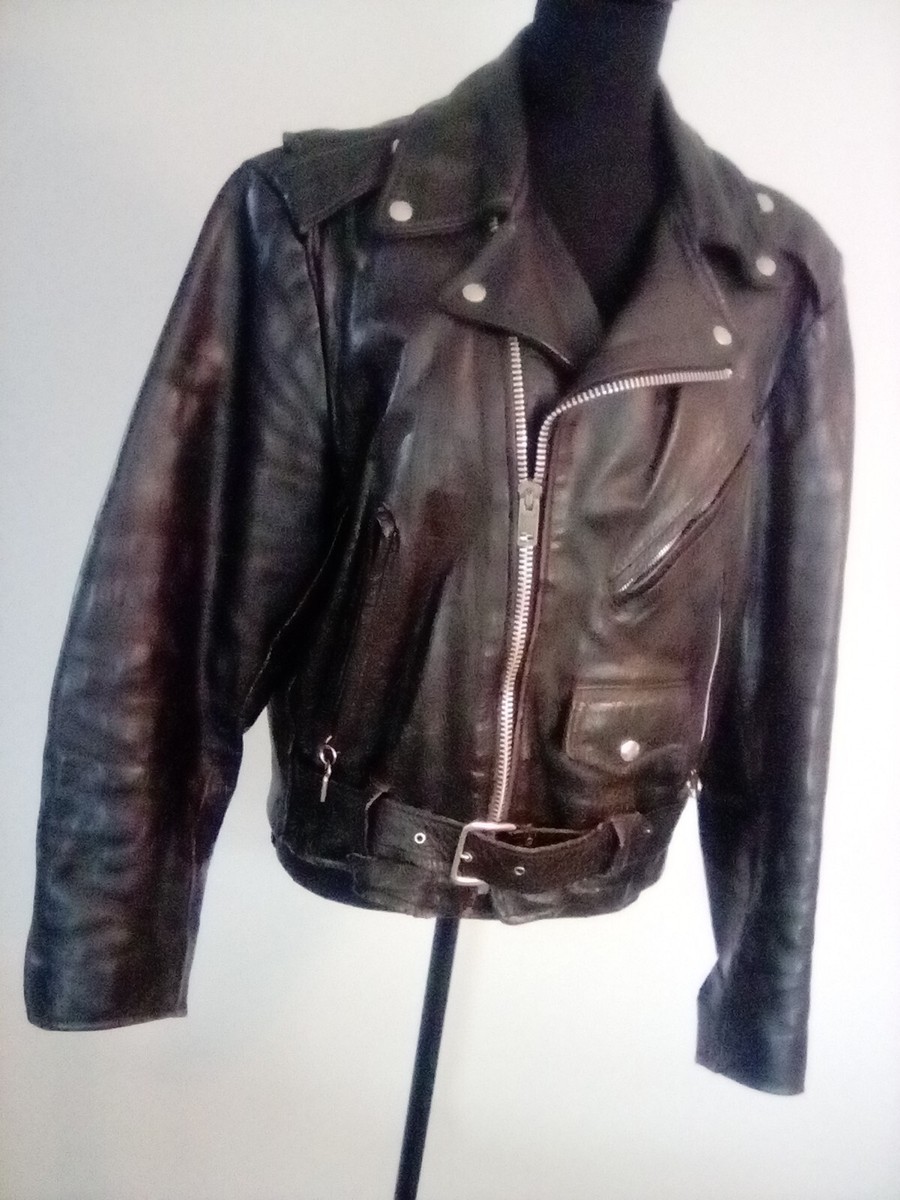 Vintage Excelled Size 40 Black Leather Motorcycle Jacket | eBay Vintage Excelled Size 40 Black Leather Motorcycle Jacket | eBay