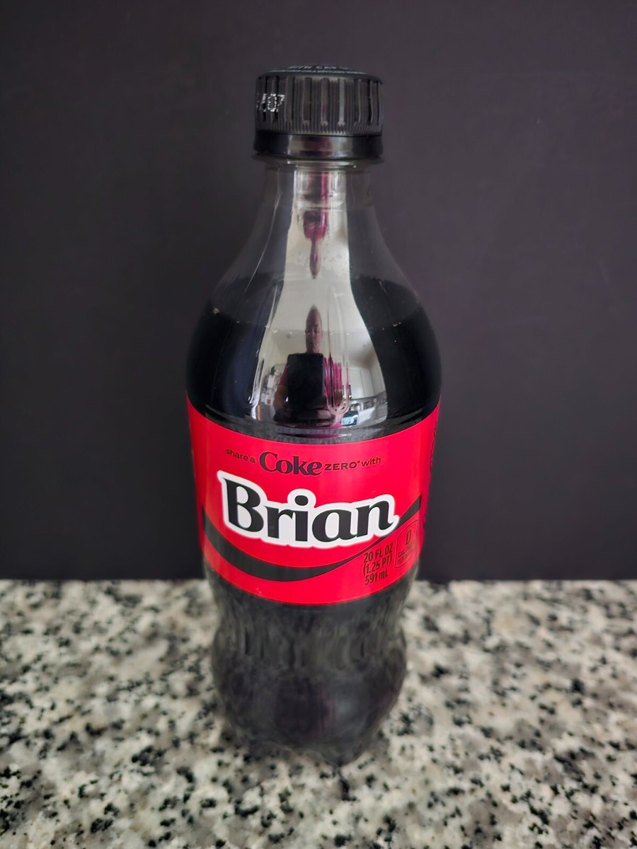 BRIAN Share a Coke 2025 COCA COLA 20oz Personalized GIFT ZERO