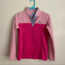 Girls Columbia Pink Fleece Pullover Size Large 14/16