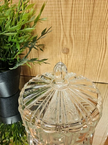 VTG Anchor Hocking Old Cafe Round Candy Dish With Lid MCM 1970s