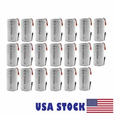 20pcs SubC Rechargeable Battery Sub C 2800mAh 1.2V NiCd with Tab White US Stock